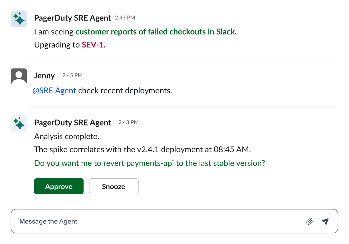 Illustration representing the PagerDuty AI SRE Agent