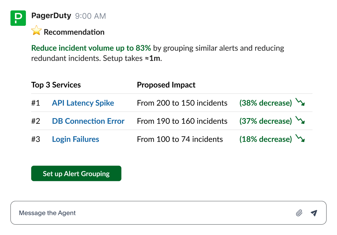 Illustration representing alert noise reduction
