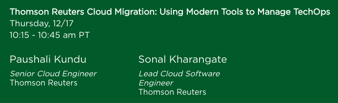 AWS re:invent Thomson Reuters