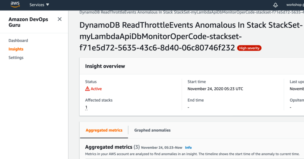 Amazon DevOps Guru Insight