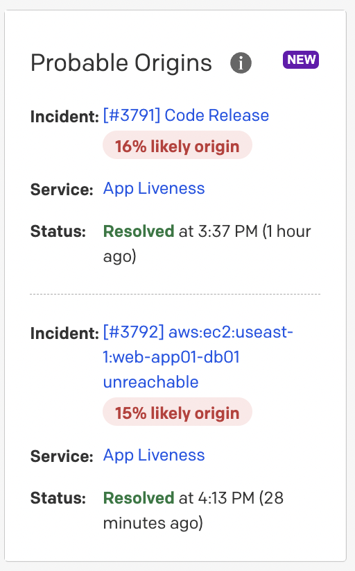 Screenshot of Probable Origins widget