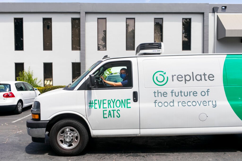 Photo of person driving a van