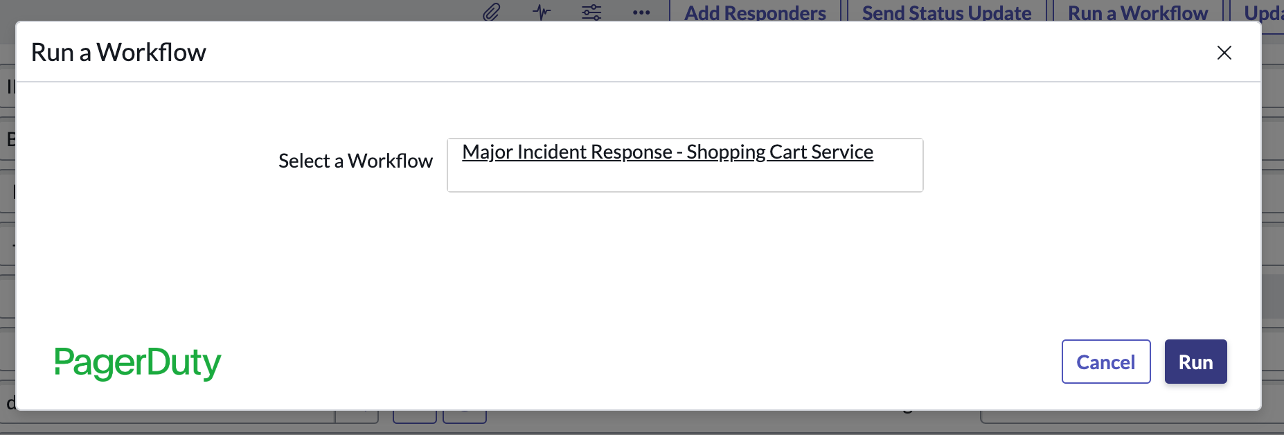 ServiceNow and PagerDuty integration of running workflow.
