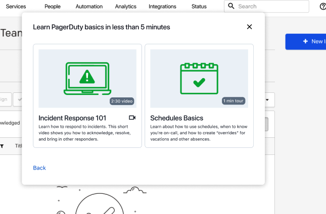 Screenshot of the learn the basics.