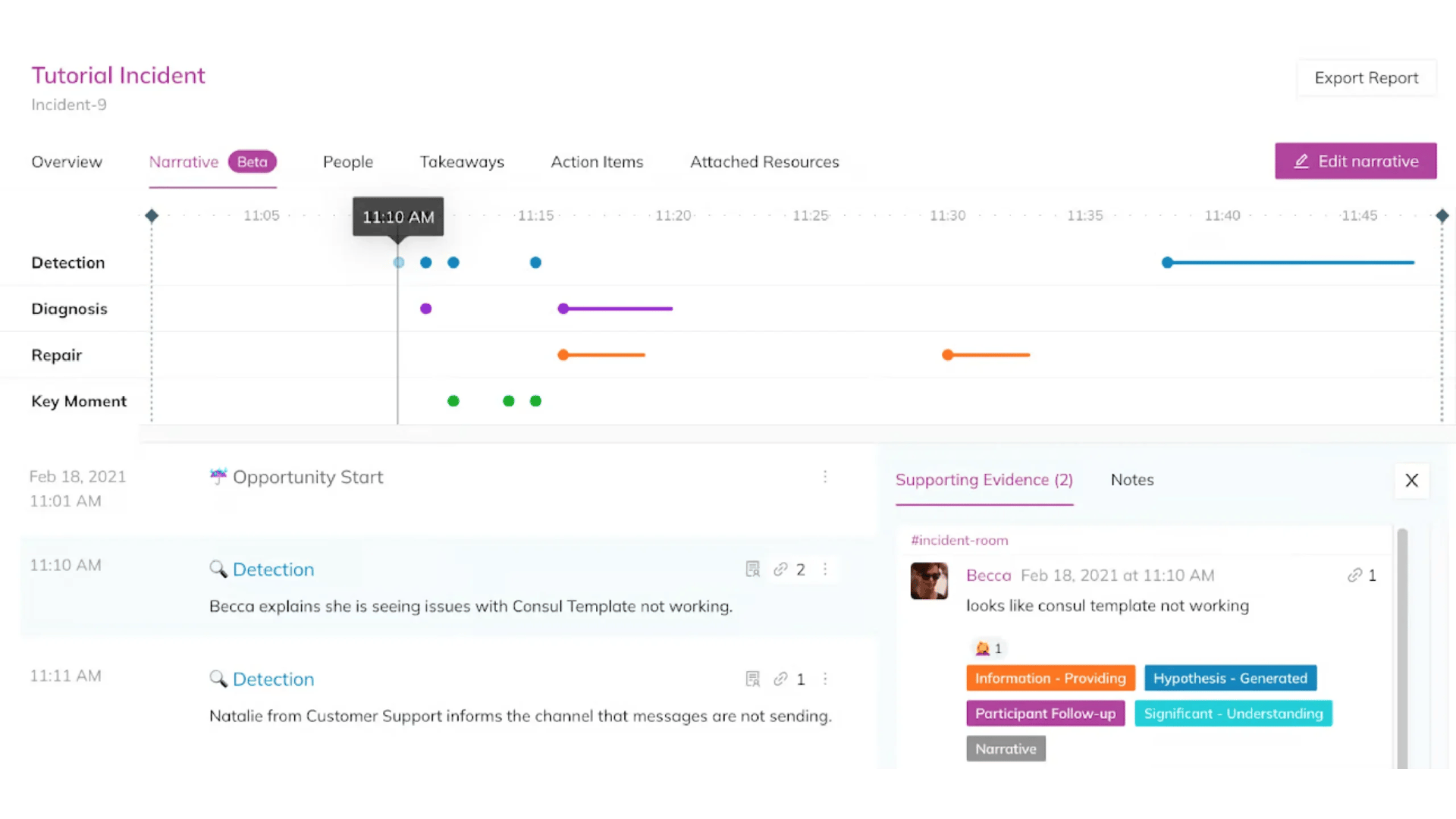 Screenshot demonstrating PagerDuty incident automation