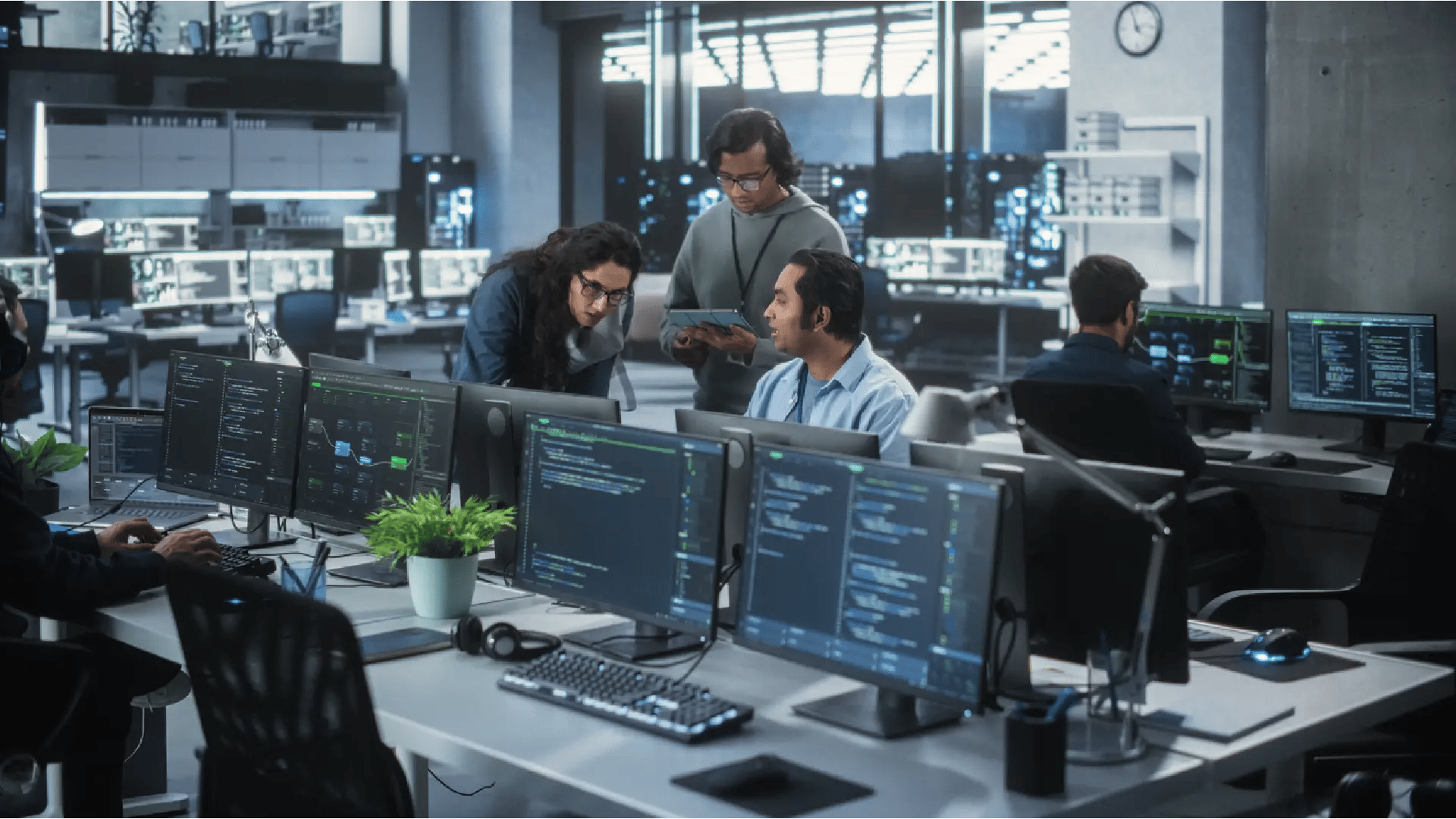 person with code on computer screen