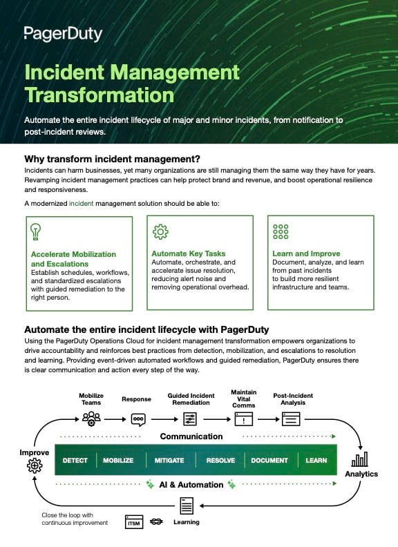 Incident Management Transformation Solution Brief