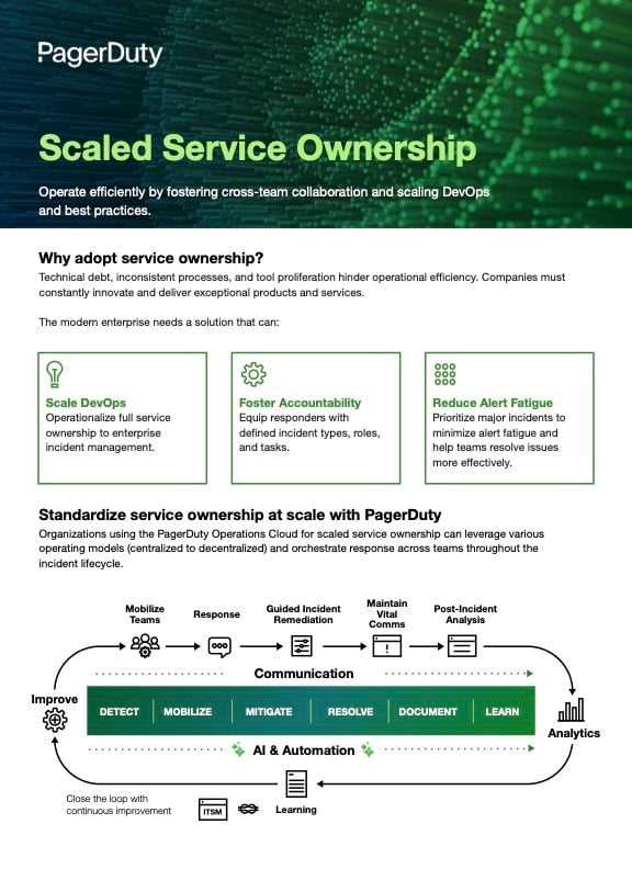 Scaled Service Ownership solution brief