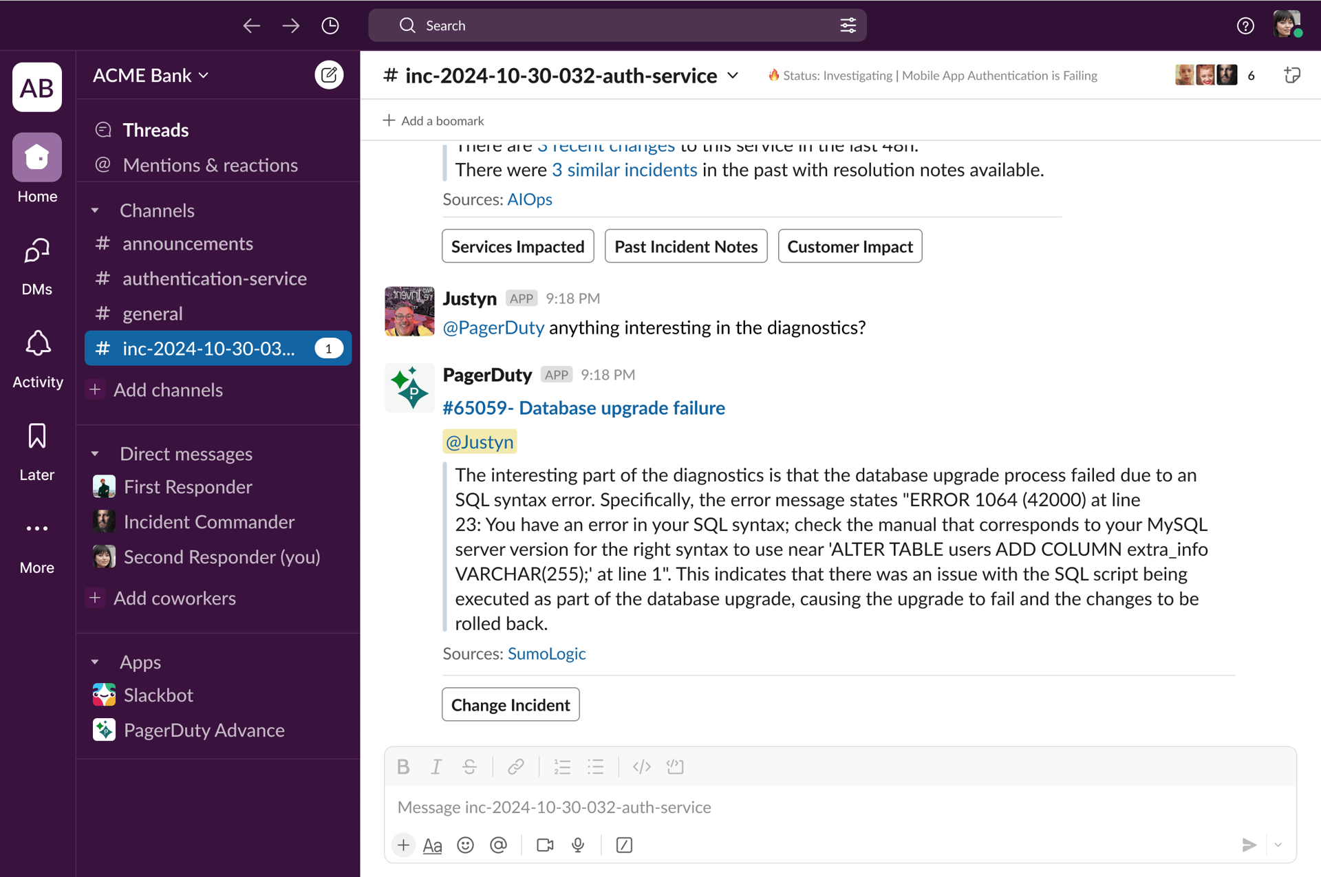 Screen capture demonstrating diagnostics analysis