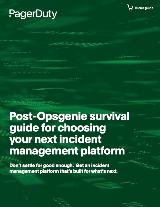 Preview of Buyers guide for Opsgenie end of life.