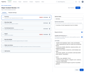 Post-incident review template