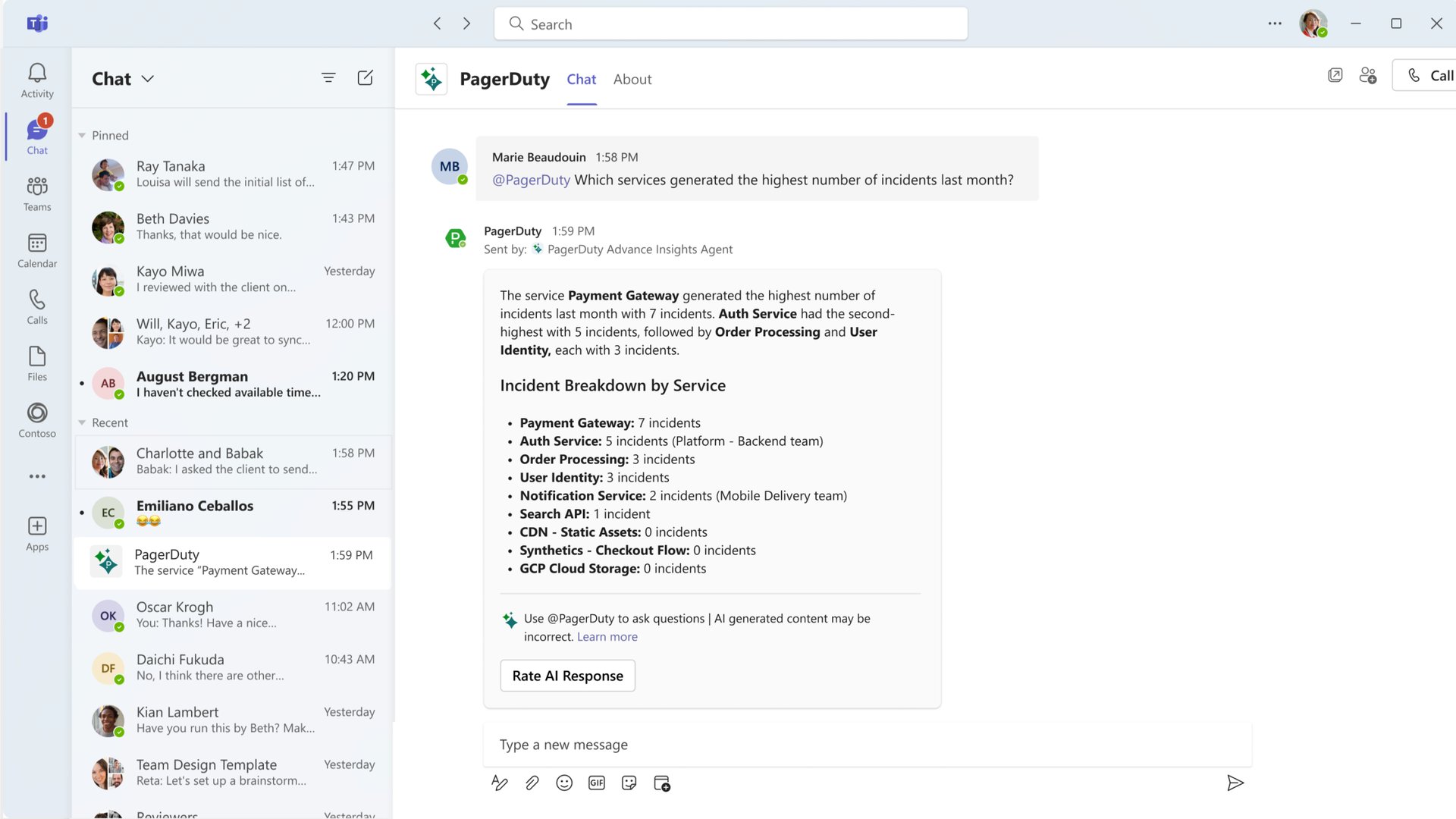 Insights Agent output