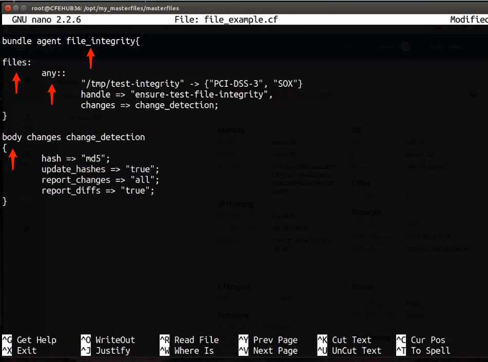 CF1 create teh policy