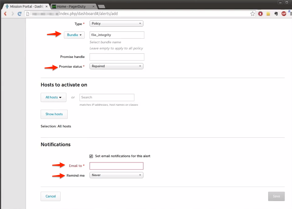 CF5 copy bundle name, promise, int email