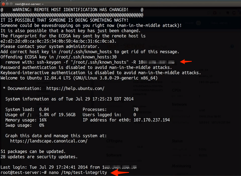 CF8 copy IP, open file, make a change