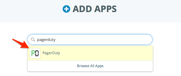 Select the PagerDuty app