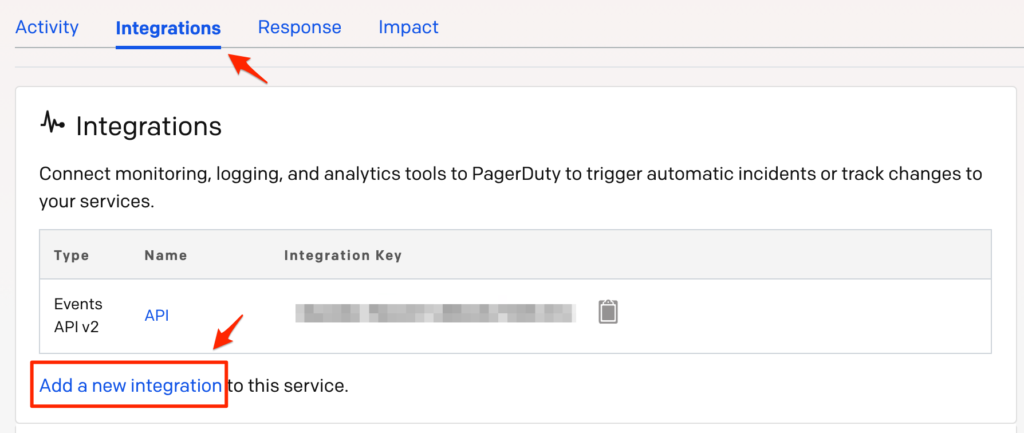 Adding a new integration to a service
